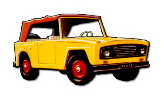 A yellow car with red rims

Description automatically generated with low confidence