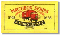 C:\Users\Patrice\Documents\Pictures\Images\Matchbox Images\Matchbox\VintageLesneyOnTheWeb\NewVintageLesneyOnline2006\images\63A-BBoxFrontViewYellowWheels.JPG